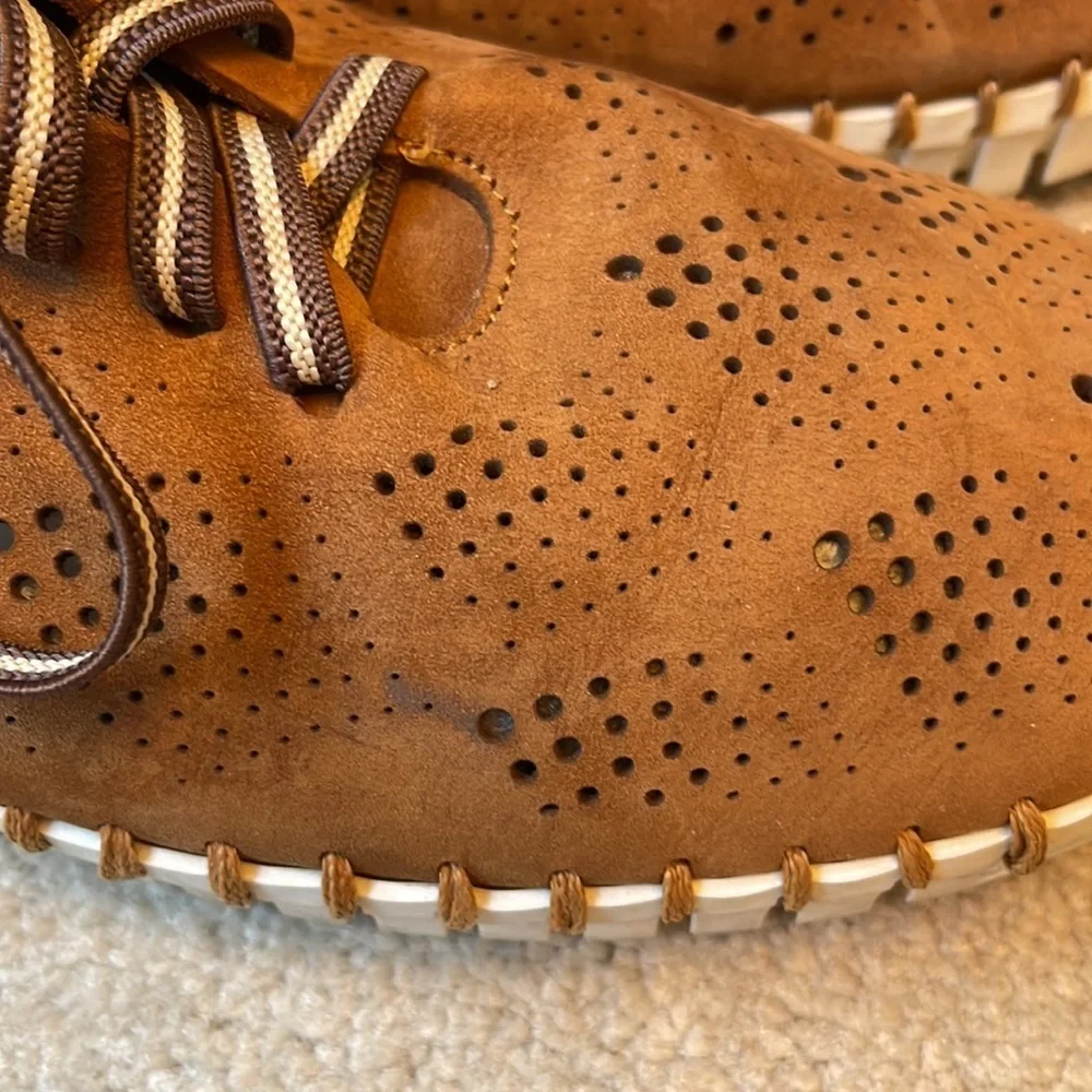Eric Michael brown suede lace up shoes: